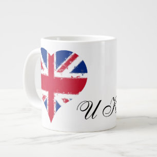 I Heart England UK British Flag Large Coffee Mug