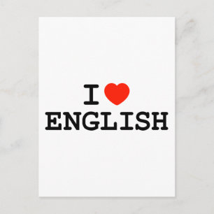 I Heart English Postcard