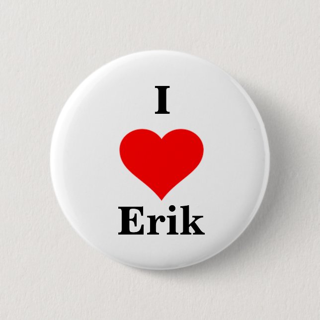 I heart Erik Button (Front)