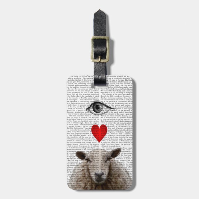I Heart Ewe Luggage Tag (Front Vertical)