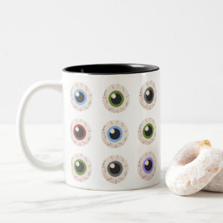 I Heart Eyeballs Two-Tone Coffee Mug