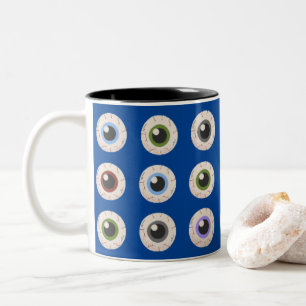 I Heart Eyeballs Two-Tone Coffee Mug