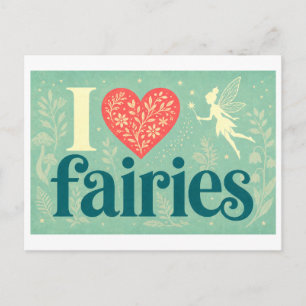 "I [Heart] Fairies" Postcard