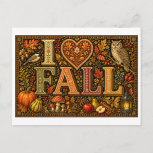 "I [Heart] Fall" Postcard