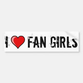 I Heart Fan Girls Bumper Sticker