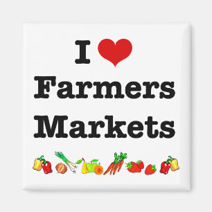 I Heart Farmers Markets Magnet
