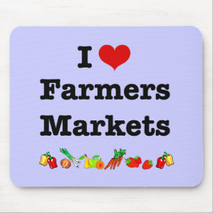 I Heart Farmers Markets Mouse Mat