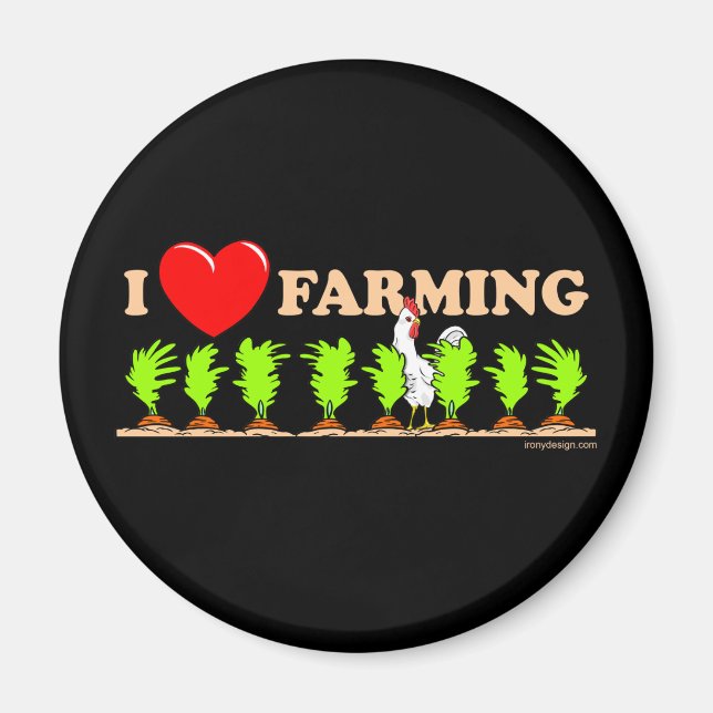 I Heart Farming Magnet (Front)