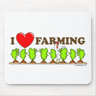 I Heart Farming Mouse Mat