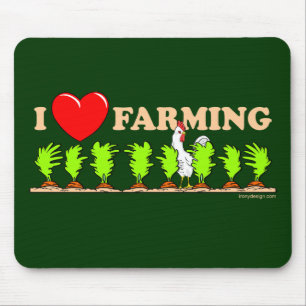 I Heart Farming Mouse Mat