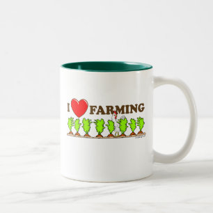 I Heart Farming Two-Tone Coffee Mug