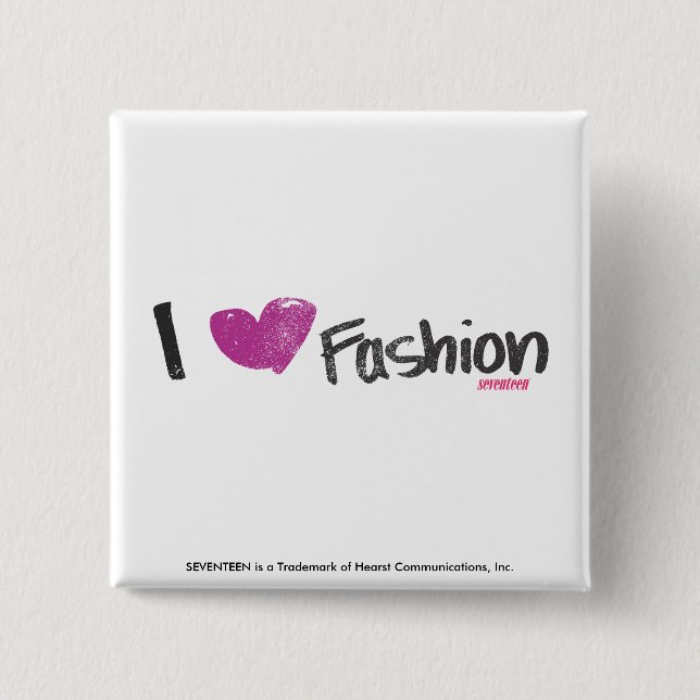 I Heart Fashion Aqua 15 Cm Square Badge (Front)