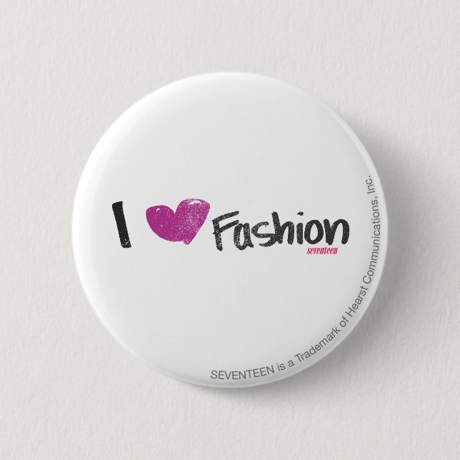 I Heart Fashion Aqua 6 Cm Round Badge (Front)