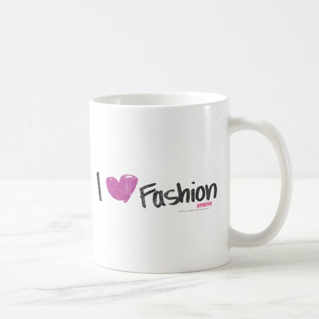 I Heart Fashion Aqua Coffee Mug (Right)