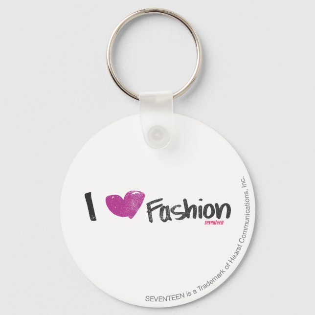 I Heart Fashion Aqua Key Ring (Front)