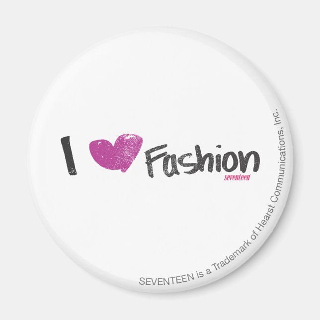 I Heart Fashion Aqua Magnet (Front)