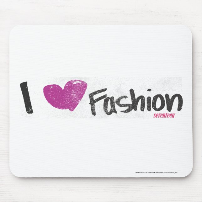 I Heart Fashion Aqua Mouse Mat (Front)