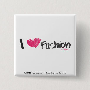 I Heart Fashion Magenta 15 Cm Square Badge