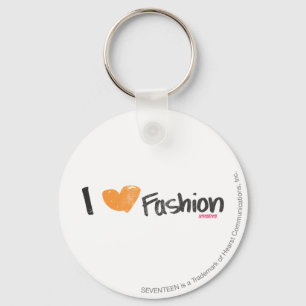I Heart Fashion Orange Key Ring