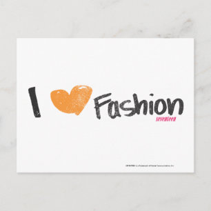 I Heart Fashion Orange Postcard