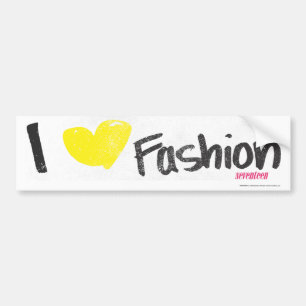 I Heart Fashion Pink Bumper Sticker