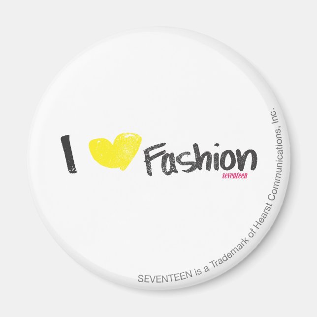 I Heart Fashion Pink Magnet (Front)