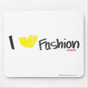I Heart Fashion Pink Mouse Mat