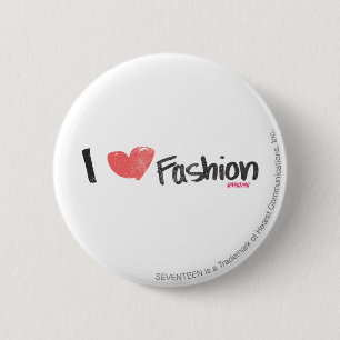 I Heart Fashion Purple 6 Cm Round Badge