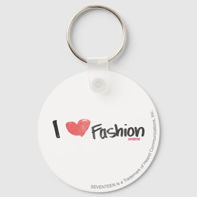 I Heart Fashion Purple Key Ring (Front)