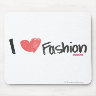 I Heart Fashion Purple Mouse Mat