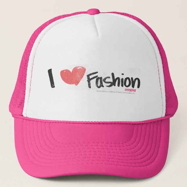 I Heart Fashion Purple Trucker Hat (Front)