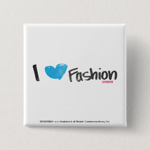 I Heart Fashion Yellow 15 Cm Square Badge