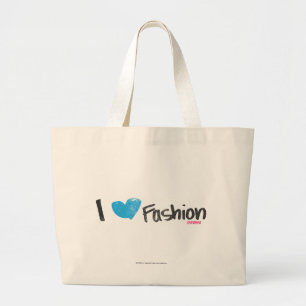 I Heart Fashion Yellow Large Tote Bag