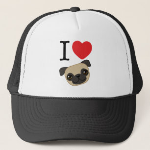 I Heart Fawn Pugs Trucker Hat