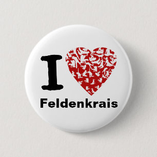 I Heart Feldenkrais Button Red Heart