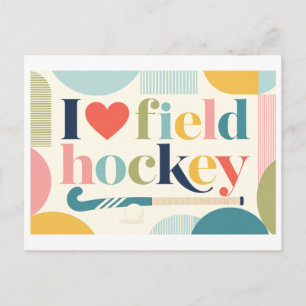 "I [Heart] Field Hockey" Postcard