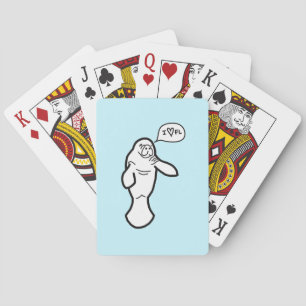 I Heart Florida Manatee Playing Cards