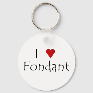 I Heart Fondant Keychain