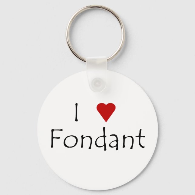 I Heart Fondant Keychain (Front)