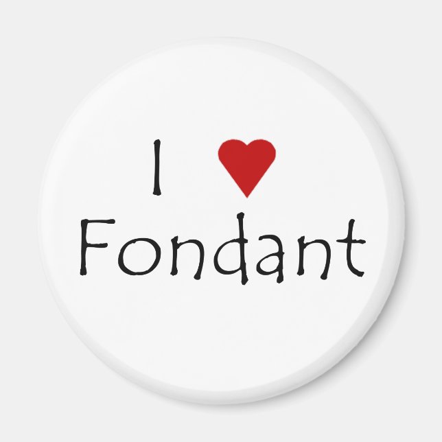 I Heart Fondant Magnet (Front)
