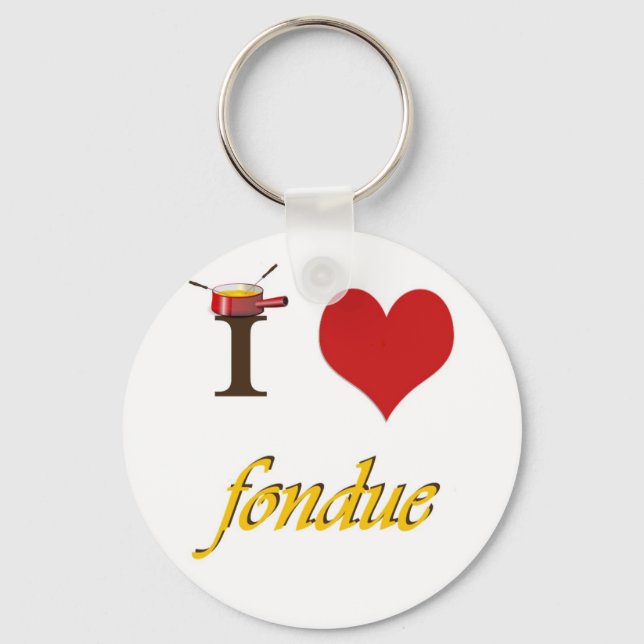 I heart fondue key ring (Front)