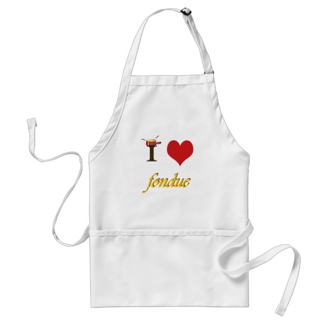 I heart fondue standard apron (Front)