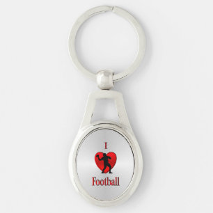 I Heart Football Key Ring