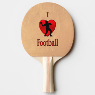 I Heart Football Ping Pong Paddle