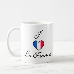 "I heart France" French Pride "J'adore La France" Coffee Mug