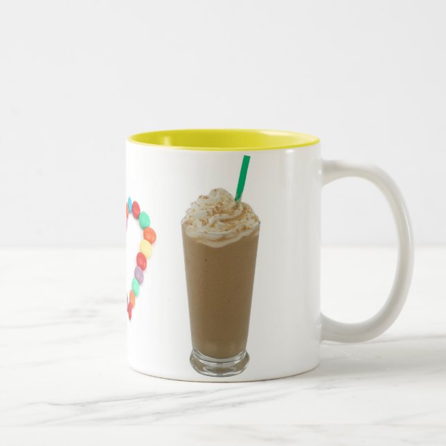 I Heart Frappuccinos Two-Tone Coffee Mug (Right)