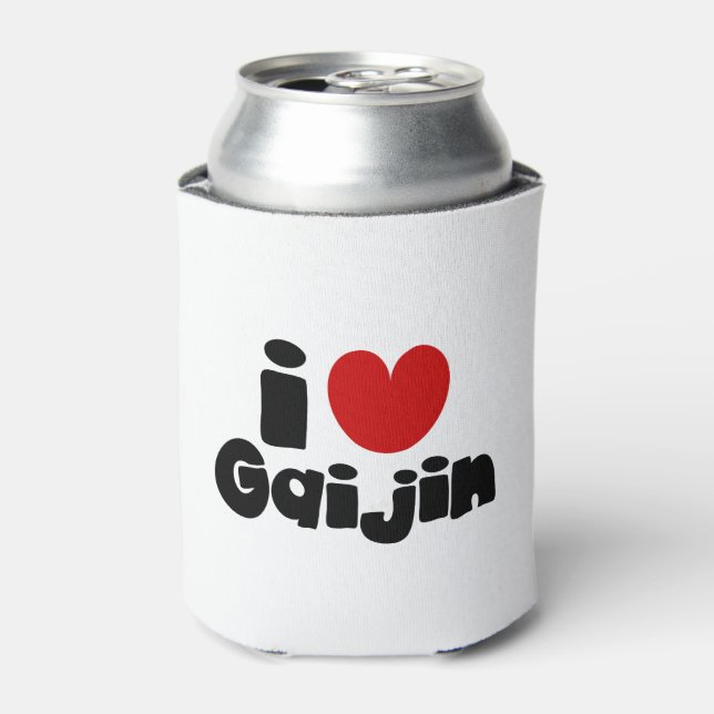i heart Gaijin Can Cooler (Can Front)