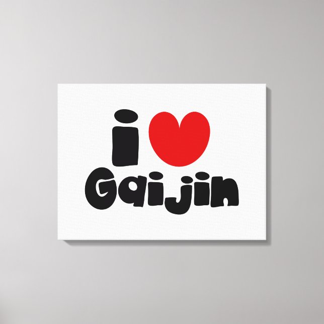 i heart Gaijin Canvas Print (Front)