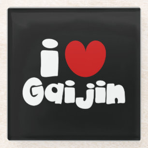 i heart Gaijin Glass Coaster