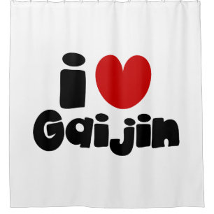 i heart Gaijin Shower Curtain